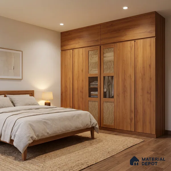 Wooden Look LM 01429 Ripple Wood 8 ft x 4 ft Texture Finish Decorative Laminate - 1 mm  | Suitable for TV Unit, Wardrobe, Kitchen Cabinets
