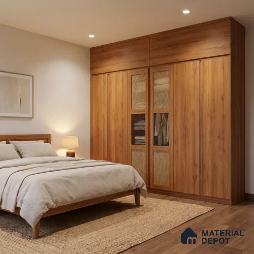 Wooden Look LM 01429 Ripple Wood 8 ft x 4 ft Texture Finish Decorative Laminate - 1 mm | Suitable for TV Unit, Wardrobe, Kitchen Cabinets