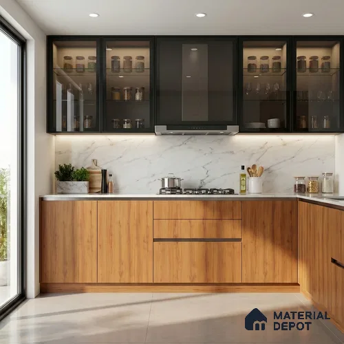 Wooden Look LM 01429 Ripple Wood 8 ft x 4 ft Texture Finish Decorative Laminate - 1 mm | Suitable for TV Unit, Wardrobe, Kitchen Cabinets