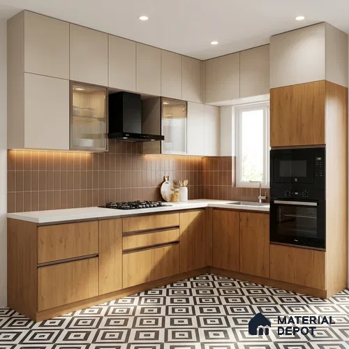 Wooden Look LM 01432 Urban Blend 8 ft x 4 ft Texture Finish Decorative Laminate - 1 mm  | Suitable for TV Unit, Wardrobe, Kitchen Cabinets