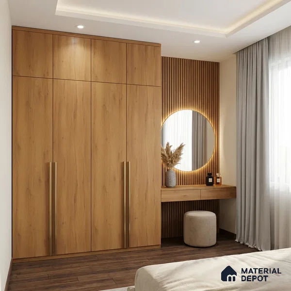 Wooden Look LM 01432 Urban Blend 8 ft x 4 ft Texture Finish Decorative Laminate - 1 mm  | Suitable for TV Unit, Wardrobe, Kitchen Cabinets