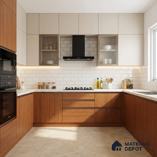 Wooden Look LM 01434 Cocoa Charm 8 ft x 4 ft Texture Finish Decorative Laminate - 1 mm  | Suitable for TV Unit, Wardrobe, Kitchen Cabinets