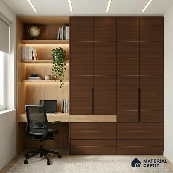 Wooden Look LM 01435 Rich Cocoa 8 ft x 4 ft Texture Finish Decorative Laminate - 1 mm | Suitable for TV Unit, Wardrobe, Kitchen Cabinets