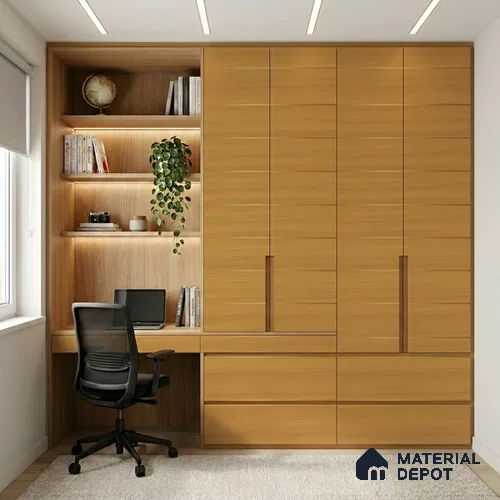 Wooden Look LM 01436 Almond Allure 8 ft x 4 ft Texture Finish Decorative Laminate - 1 mm  | Suitable for TV Unit, Wardrobe, Kitchen Cabinets