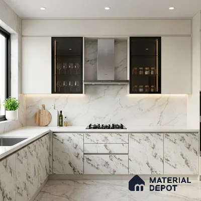 LM 01438 Carve Craft 8 ft x 4 ft Super Matte Finish Decorative Laminate - 1 mm  | Suitable for TV Unit, Wardrobe, Kitchen Cabinets