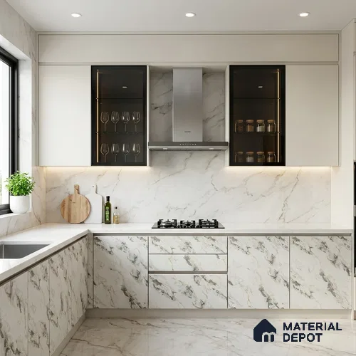 LM 01438 Carve Craft 8 ft x 4 ft Super Matte Finish Decorative Laminate - 1 mm  | Suitable for TV Unit, Wardrobe, Kitchen Cabinets