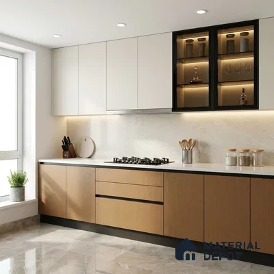 Patterned Look LM 01440 Regal Pear 8 ft x 4 ft Super Matte Finish Decorative Laminate - 1 mm  | Suitable for Bedroom, TV Unit, Wardrobe