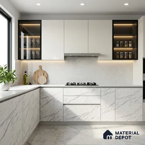 LM 01441 Serene Ease 8 ft x 4 ft Super Matte Finish Decorative Laminate - 1 mm  | Suitable for TV Unit, Wardrobe, Kitchen Cabinets