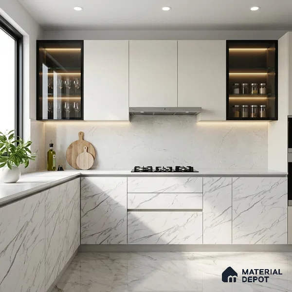 LM 01441 Serene Ease 8 ft x 4 ft Super Matte Finish Decorative Laminate - 1 mm  | Suitable for TV Unit, Wardrobe, Kitchen Cabinets