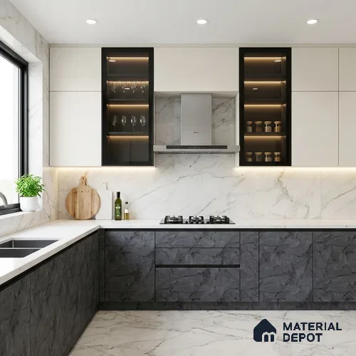 LM 01442 Slat Silk 8 ft x 4 ft Super Matte Finish Decorative Laminate - 1 mm | Suitable for TV Unit, Wardrobe, Kitchen Cabinets