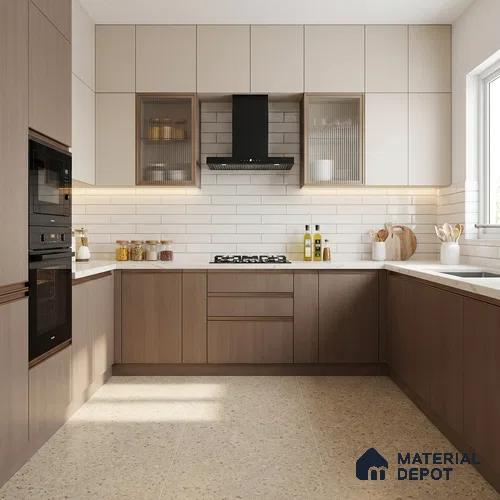 Wooden Look LM 01448 Misty Mood 8 ft x 4 ft Super Matte Finish Decorative Laminate - 1 mm  | Suitable for TV Unit, Wardrobe, Kitchen Cabinets