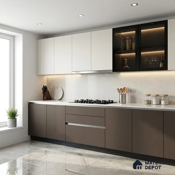 Wooden Look LM 01449 Midnight Mingle 8 ft x 4 ft Super Matte Finish Decorative Laminate - 1 mm  | Suitable for TV Unit, Wardrobe, Kitchen Cabinets