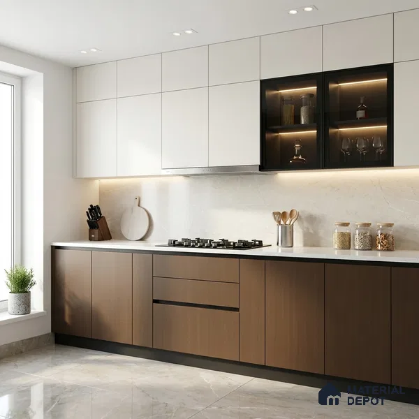 Wooden Look LM 01451 Nordic Walnut 8 ft x 4 ft Super Matte Finish Decorative Laminate - 1 mm | Suitable for TV Unit, Wardrobe, Kitchen Cabinets