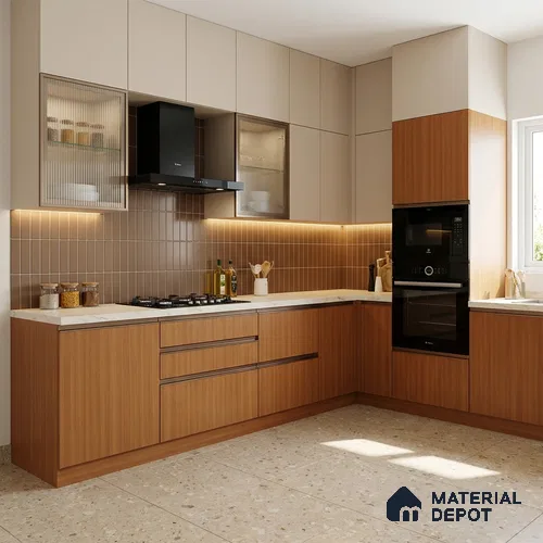 Wooden Look LM 01452 Almond Allure 8 ft x 4 ft Super Matte Finish Decorative Laminate - 1 mm  | Suitable for TV Unit, Wardrobe, Kitchen Cabinets