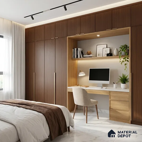Wooden Look LM 01453 Rich Cocoa 8 ft x 4 ft Super Matte Finish Decorative Laminate - 1 mm | Suitable for TV Unit, Wardrobe, Kitchen Cabinets