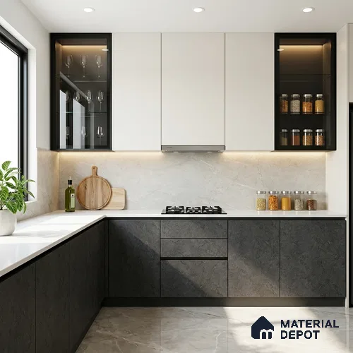 Stone Look LM 01455 Zenith Dark 8 ft x 4 ft Super Matte Finish Decorative Laminate - 1 mm  | Suitable for TV Unit, Wardrobe, Kitchen Cabinets