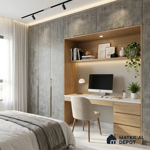 Stone Look LM 01456 Slat Serene 8 ft x 4 ft Super Matte Finish Decorative Laminate - 1 mm | Suitable for TV Unit, Wardrobe, Kitchen Cabinets