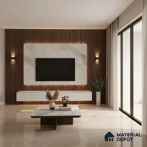 LM 01463 Tokyo Rust 8 ft x 4 ft High Gloss Finish Decorative Laminate - 1 mm  | Suitable for TV Unit, Wardrobe, Kitchen Cabinets