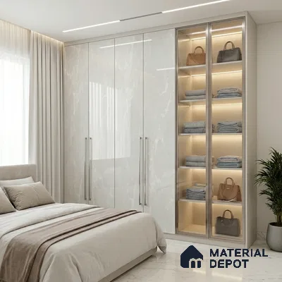LM 01463 Tokyo Rust 8 ft x 4 ft High Gloss Finish Decorative Laminate - 1 mm  | Suitable for TV Unit, Wardrobe, Kitchen Cabinets