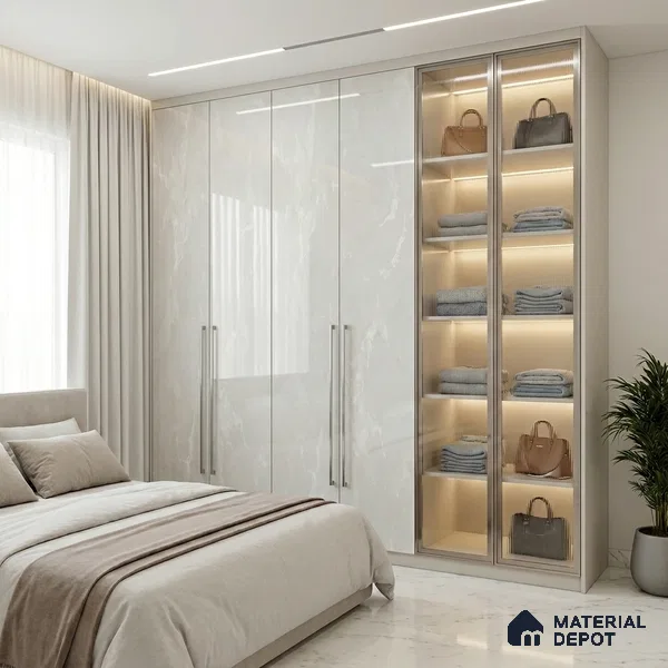 LM 01463 Tokyo Rust 8 ft x 4 ft High Gloss Finish Decorative Laminate - 1 mm  | Suitable for TV Unit, Wardrobe, Kitchen Cabinets