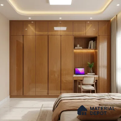 Wooden Look LM 01474 Natural Pine 8 ft x 4 ft High Gloss Finish Decorative Laminate - 1 mm  | Suitable for TV Unit, Wardrobe, Kitchen Cabinets