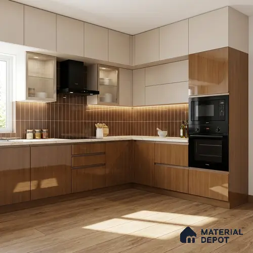 Wooden Look LM 01476 Blast Cedar 8 ft x 4 ft High Gloss Finish Decorative Laminate - 1 mm  | Suitable for TV Unit, Wardrobe, Kitchen Cabinets