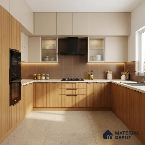 Wooden Look LM 01478 Cedar Ease 8 ft x 4 ft Texture Finish Decorative Laminate - 1 mm  | Suitable for TV Unit, Wardrobe, Kitchen Cabinets