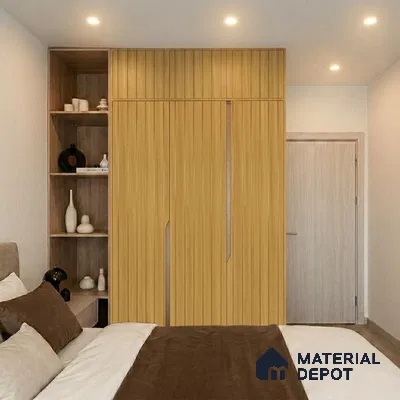 Wooden Look LM 01479 Zen Ease 8 ft x 4 ft Texture Finish Decorative Laminate - 1 mm  | Suitable for TV Unit, Wardrobe, Kitchen Cabinets
