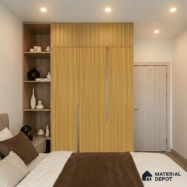 Wooden Look LM 01479 Zen Ease 8 ft x 4 ft Texture Finish Decorative Laminate - 1 mm  | Suitable for TV Unit, Wardrobe, Kitchen Cabinets