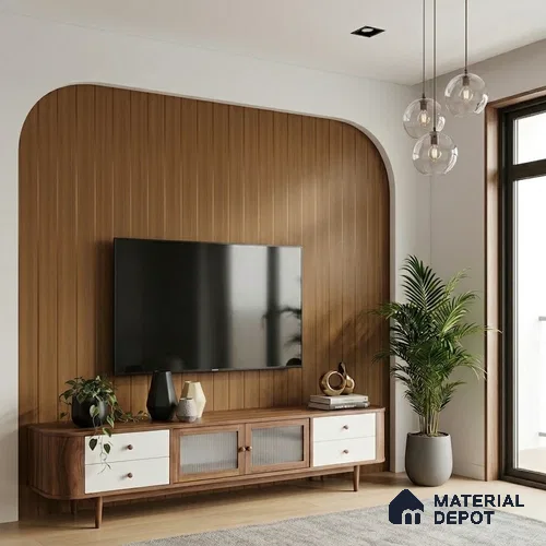 Wooden Look LM 01481 Rich Cocoa 8 ft x 4 ft Texture Finish Decorative Laminate - 1 mm | Suitable for TV Unit, Wardrobe, Kitchen Cabinets