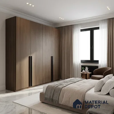 Wooden Look LM 01485 Espresso Charm 8 ft x 4 ft Suede Finish Decorative Laminate - 1 mm  | Suitable for TV Unit, Wardrobe, Kitchen Cabinets