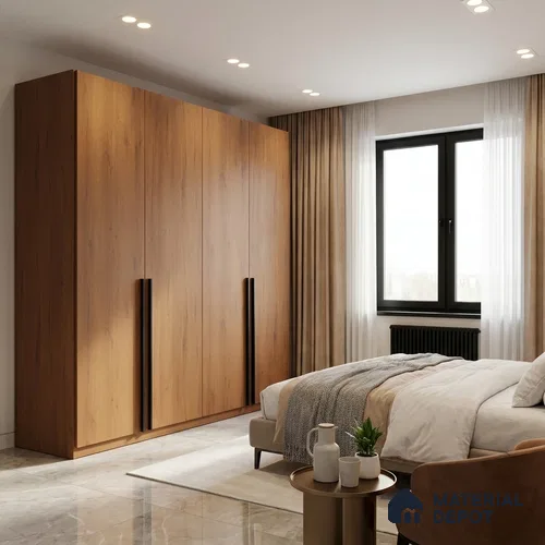 Wooden Look LM 01487 Rustic Bark 8 ft x 4 ft Suede Finish Decorative Laminate - 1 mm  | Suitable for TV Unit, Wardrobe, Kitchen Cabinets