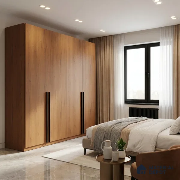 Wooden Look LM 01487 Rustic Bark 8 ft x 4 ft Suede Finish Decorative Laminate - 1 mm  | Suitable for TV Unit, Wardrobe, Kitchen Cabinets