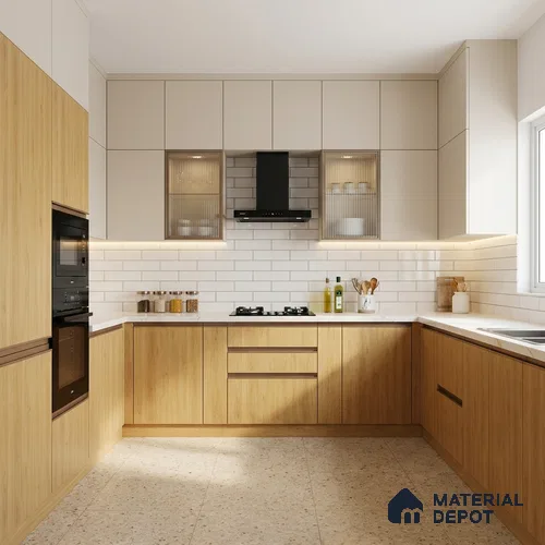 Wooden Look LM 01489 Earthy Elite 8 ft x 4 ft Suede Finish Decorative Laminate - 1 mm  | Suitable for TV Unit, Wardrobe, Kitchen Cabinets