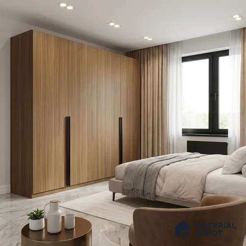 Wooden Look LM 01490 Tango Wood 8 ft x 4 ft Suede Finish Decorative Laminate - 1 mm  | Suitable for TV Unit, Wardrobe, Kitchen Cabinets