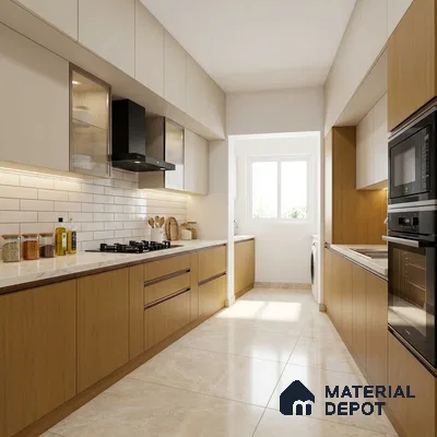 Wooden Look LM 01492 Rich Walnut 8 ft x 4 ft Suede Finish Decorative Laminate - 1 mm  | Suitable for TV Unit, Wardrobe, Kitchen Cabinets