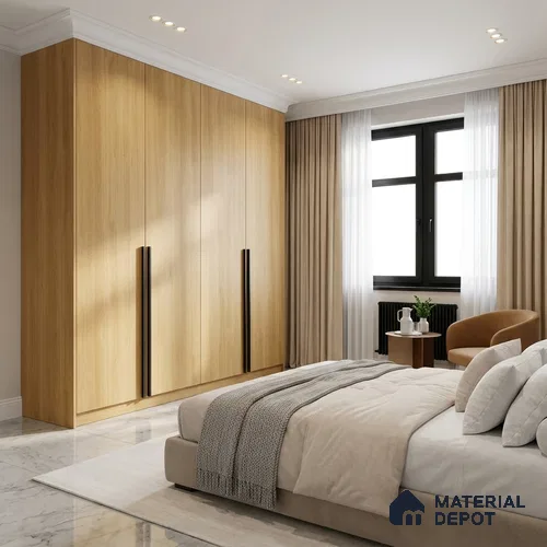 Wooden Look LM 01494 Zen Ease 8 ft x 4 ft Suede Finish Decorative Laminate - 1 mm | Suitable for TV Unit, Wardrobe, Kitchen Cabinets