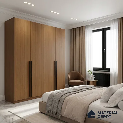 Wooden Look LM 01496 Blast Cedar 8 ft x 4 ft Suede Finish Decorative Laminate - 1 mm  | Suitable for TV Unit, Wardrobe, Kitchen Cabinets