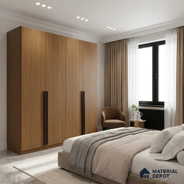 Wooden Look LM 01496 Blast Cedar 8 ft x 4 ft Suede Finish Decorative Laminate - 1 mm | Suitable for TV Unit, Wardrobe, Kitchen Cabinets