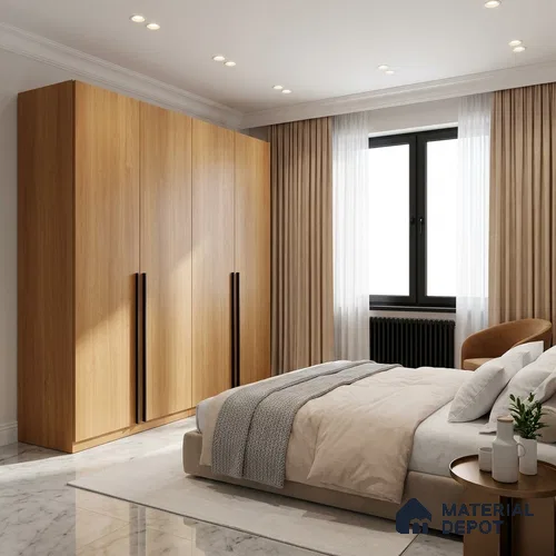 Wooden Look LM 01497 Cedar Ease 8 ft x 4 ft Suede Finish Decorative Laminate - 1 mm | Suitable for TV Unit, Wardrobe, Kitchen Cabinets