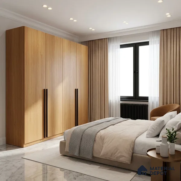 Wooden Look LM 01497 Cedar Ease 8 ft x 4 ft Suede Finish Decorative Laminate - 1 mm | Suitable for TV Unit, Wardrobe, Kitchen Cabinets
