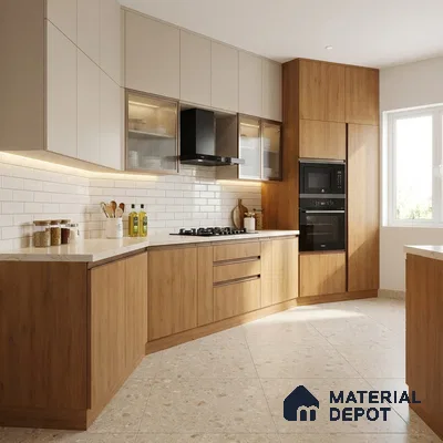 Wooden Look LM 01498 Urban Blend 8 ft x 4 ft Suede Finish Decorative Laminate - 1 mm  | Suitable for TV Unit, Wardrobe, Kitchen Cabinets