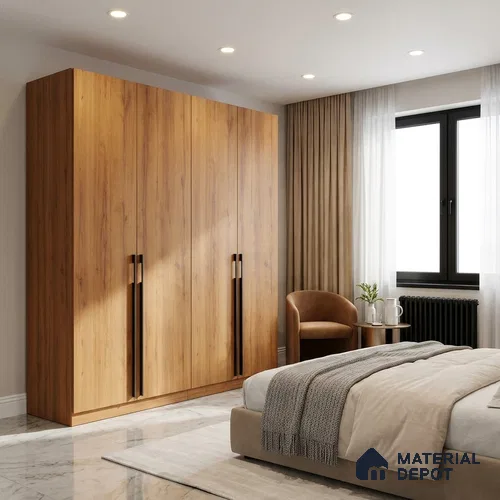 Wooden Look LM 01499 Ripple Wood 8 ft x 4 ft Suede Finish Decorative Laminate - 1 mm  | Suitable for TV Unit, Wardrobe, Kitchen Cabinets
