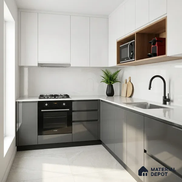 LM 01525 Sheer 8 ft x 4 ft High Gloss Finish Decorative Laminate - 1 mm | Suitable for Living Room, Kitchen, Office