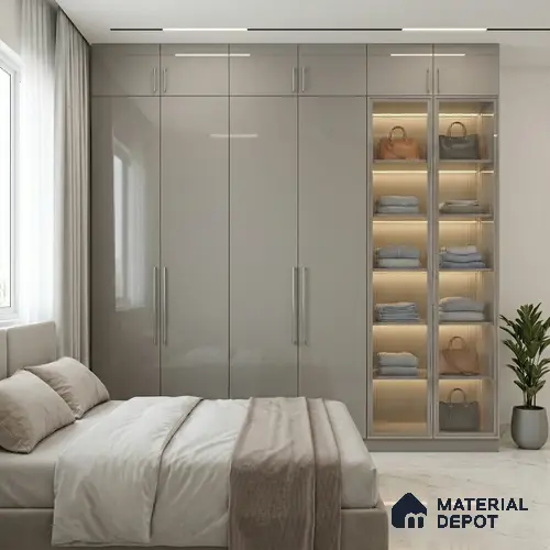 LM 01525 Sheer 8 ft x 4 ft High Gloss Finish Decorative Laminate - 1 mm | Suitable for Living Room, Kitchen, Office