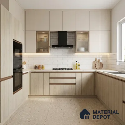 Wooden Look LM 01611 B Rearwood Snow 8 ft x 4 ft Texture Finish Decorative Laminate - 1 mm | Suitable for TV Unit, Wardrobe, Kitchen Cabinets