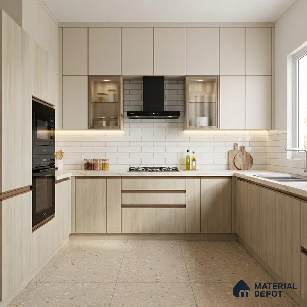 Wooden Look LM 01611 B Rearwood Snow 8 ft x 4 ft Texture Finish Decorative Laminate - 1 mm | Suitable for TV Unit, Wardrobe, Kitchen Cabinets