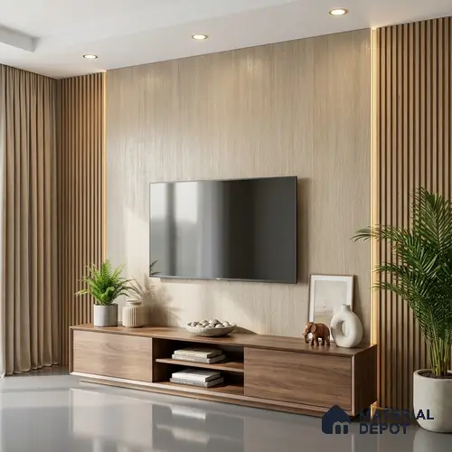 Wooden Look LM 01615 Soft Mahogany 8 ft x 4 ft Texture Finish Decorative Laminate - 1 mm | Suitable for TV Unit, Wardrobe, Kitchen Cabinets