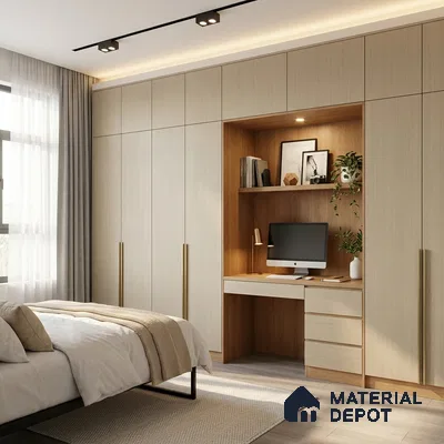 Wooden Look LM 01615 Soft Mahogany 8 ft x 4 ft Texture Finish Decorative Laminate - 1 mm | Suitable for TV Unit, Wardrobe, Kitchen Cabinets