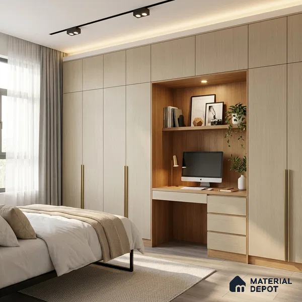 Wooden Look LM 01615 Soft Mahogany 8 ft x 4 ft Texture Finish Decorative Laminate - 1 mm | Suitable for TV Unit, Wardrobe, Kitchen Cabinets